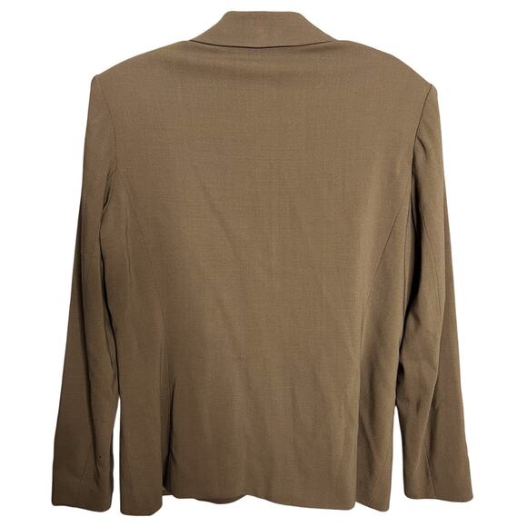 St. John Collection By Marie‎ Gray Taupe Wool Long Sleeve Blazer Jacket Size 8 - Picture 7 of 8